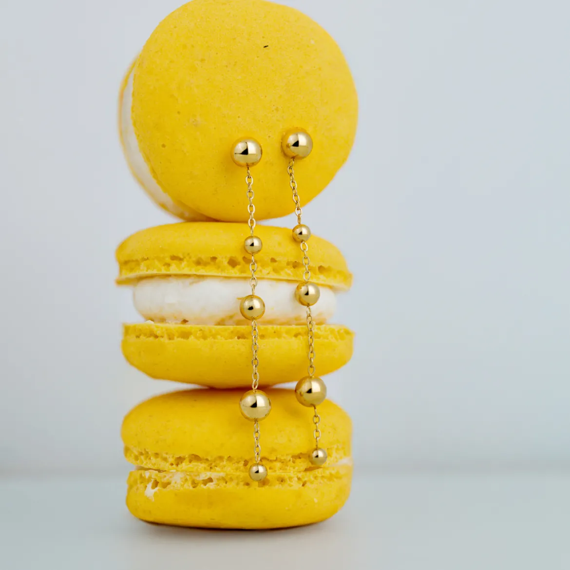 Infinite Beads Earrings Gold
