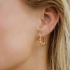 Infinite Beads Hoop Studs Gold