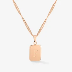 Letter Necklace Roségold - A
