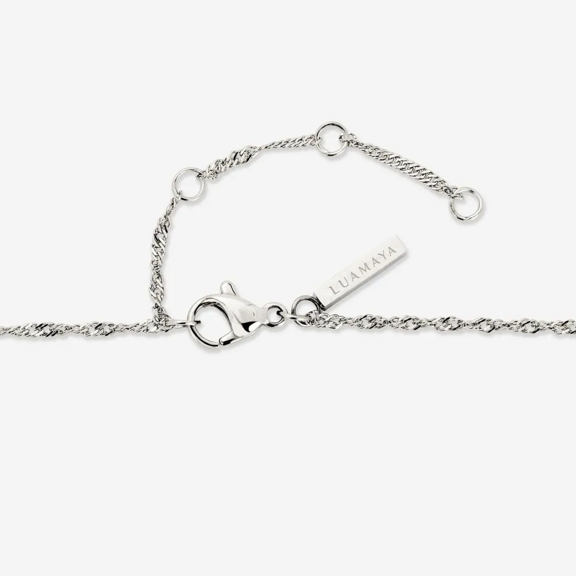 Letter Necklace Silber - A