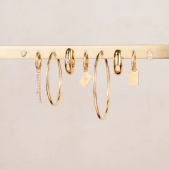 Like a Queen Oval Hoop Set Baby Roségold