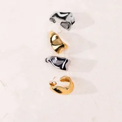 Liquid Shape Studs Silber