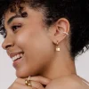 Lock in Hoop Set Small Gold