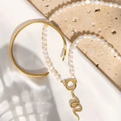 Lola Power Pearl Necklace Set Silber