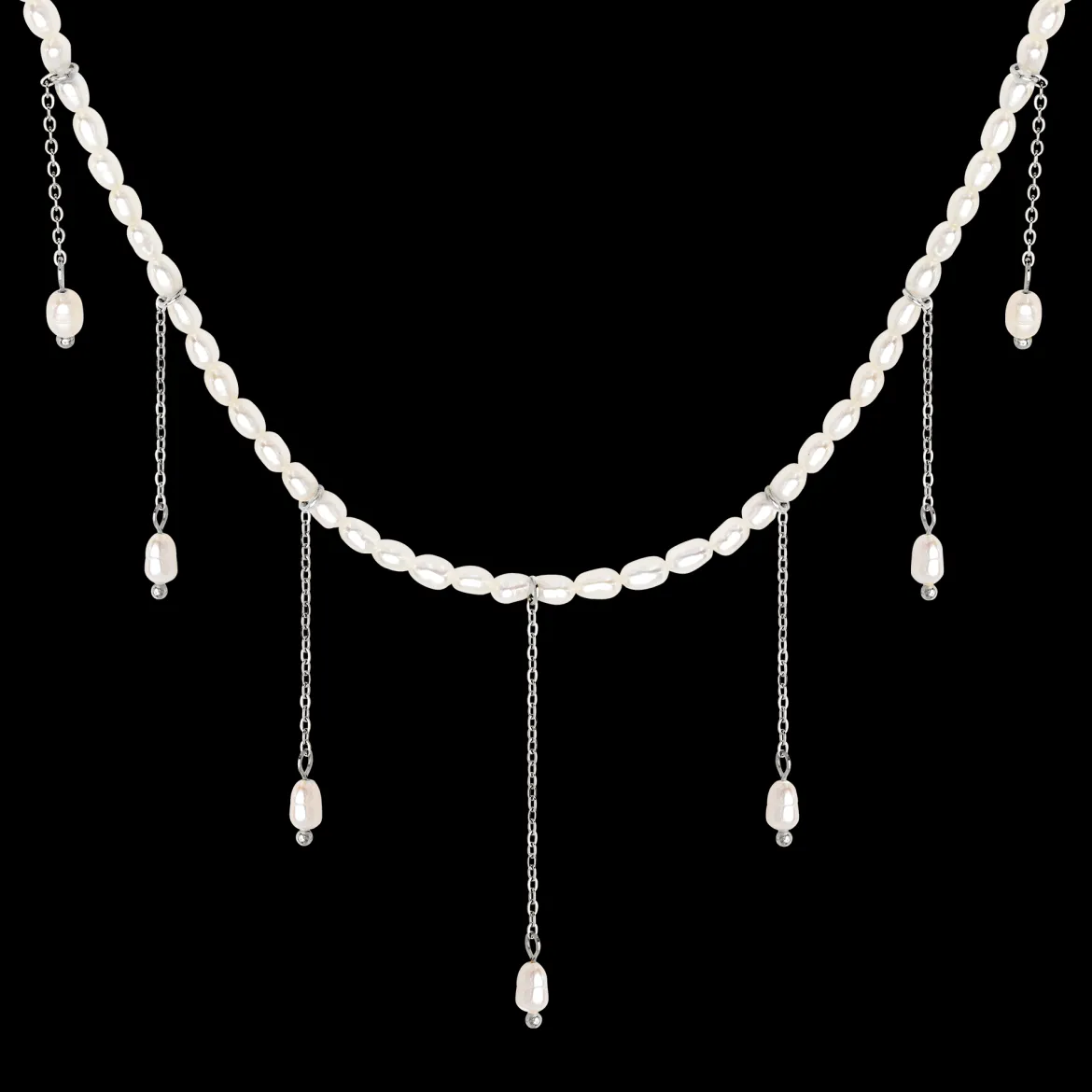 Lolas Love Pearl Power Necklace Silber
