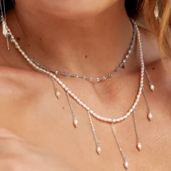 Lolas Love Pearl Power Necklace Silber