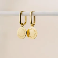 Love is Love Oval Hoop Set Baby Gold