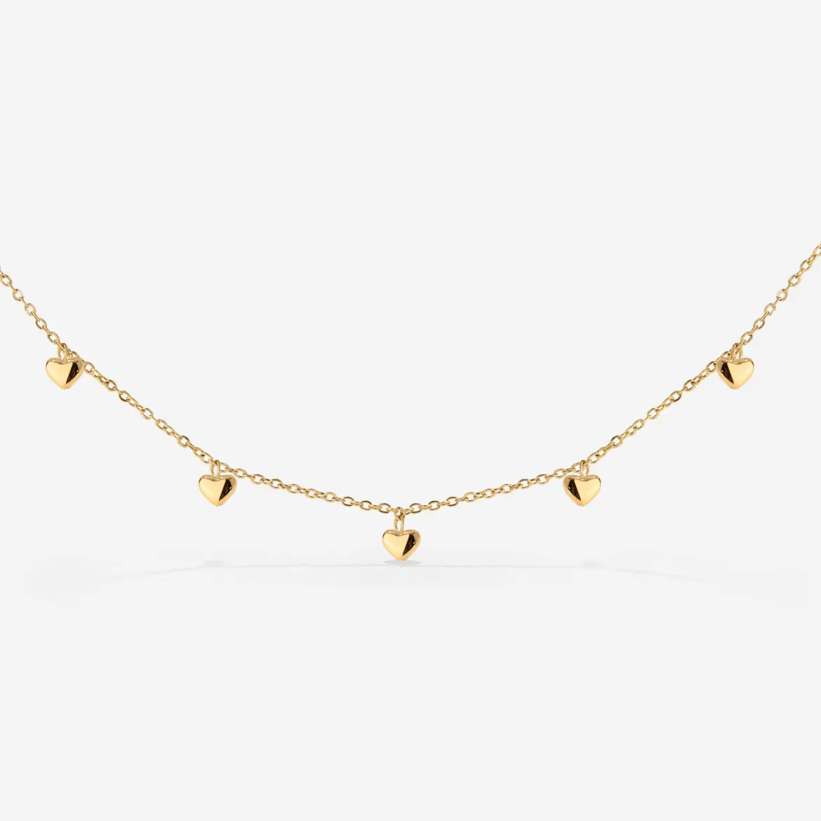 Lovely Heart Choker Gold