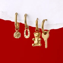 Low-key Hoop Set Small Roségold