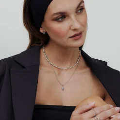 Lustrous Pendant Necklace Silber