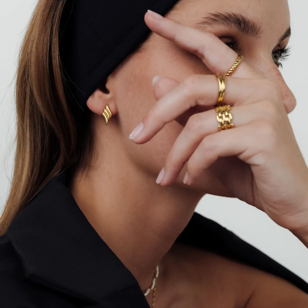 Lustrous Studs Gold
