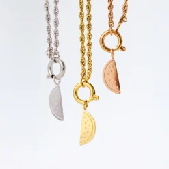 Melony Rope Chain Necklace Set Silber