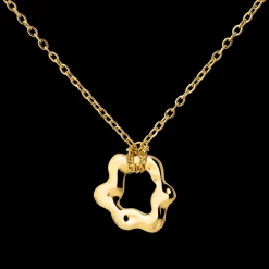 Melting Donut Necklace Gold