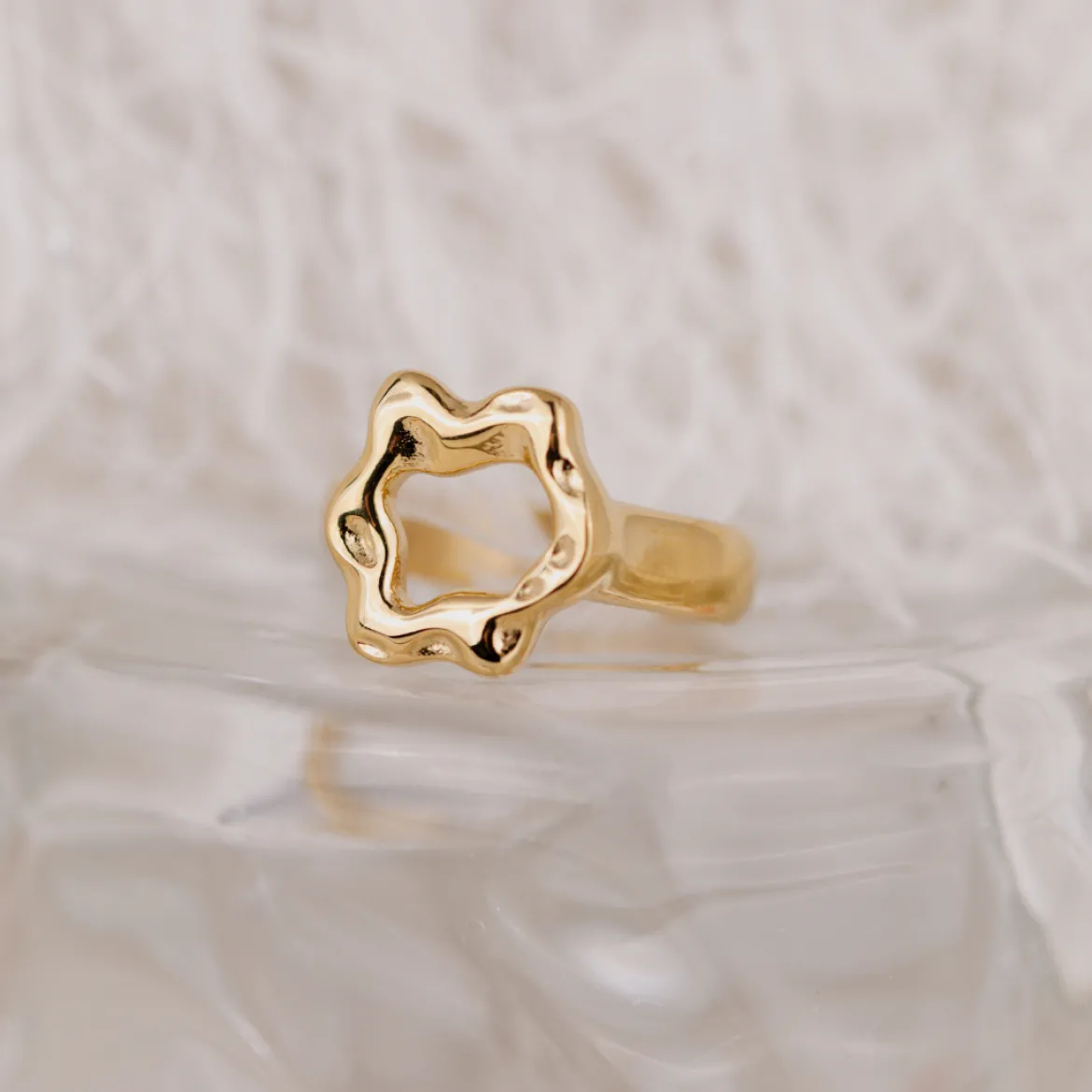 Melting Donut Ring Silber