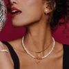 Melting Heart Pearl Necklace Roségold