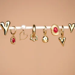Melting Heart Pearl Studs Roségold