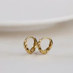 Mini Twist Hoops Roségold