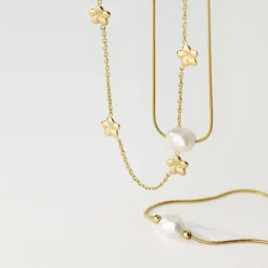 Minimalist Pearl Choker Gold