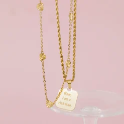 Mom, I am a rich man Necklace Silber