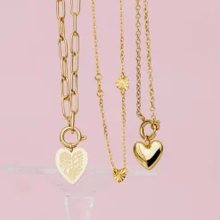 More Self-Love Oval Links Necklace Set Roségold