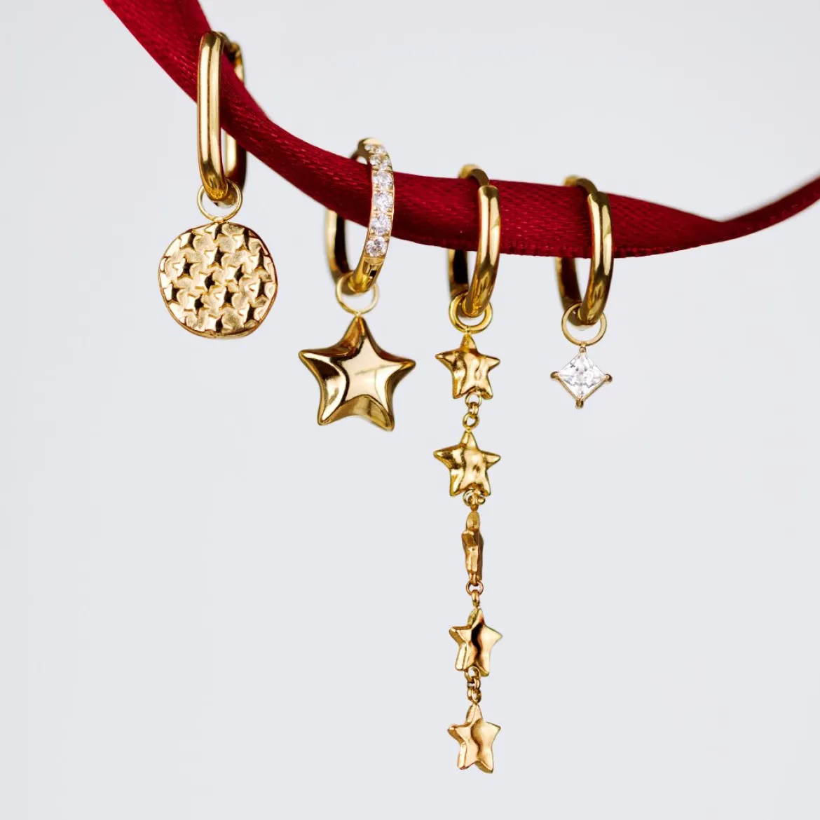 North Star Hoop Set Small Silber