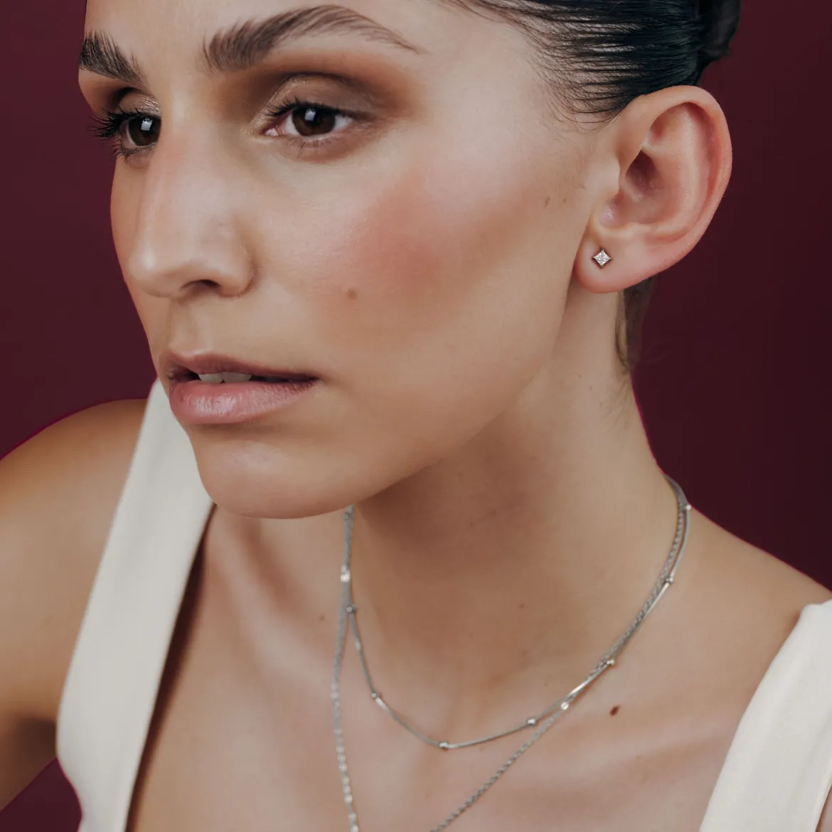 North Star Studs Silber