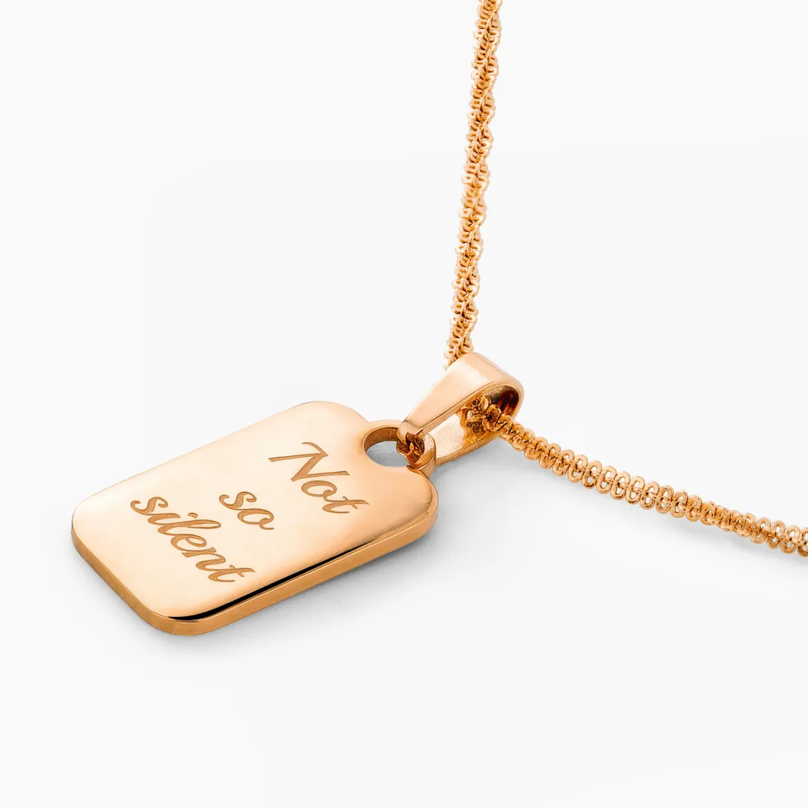 Not so silent Necklace Roségold