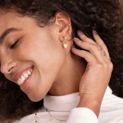 Oval Hoops Baby Gold