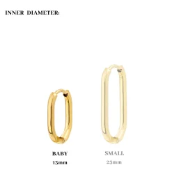 Oval Hoops Baby Gold