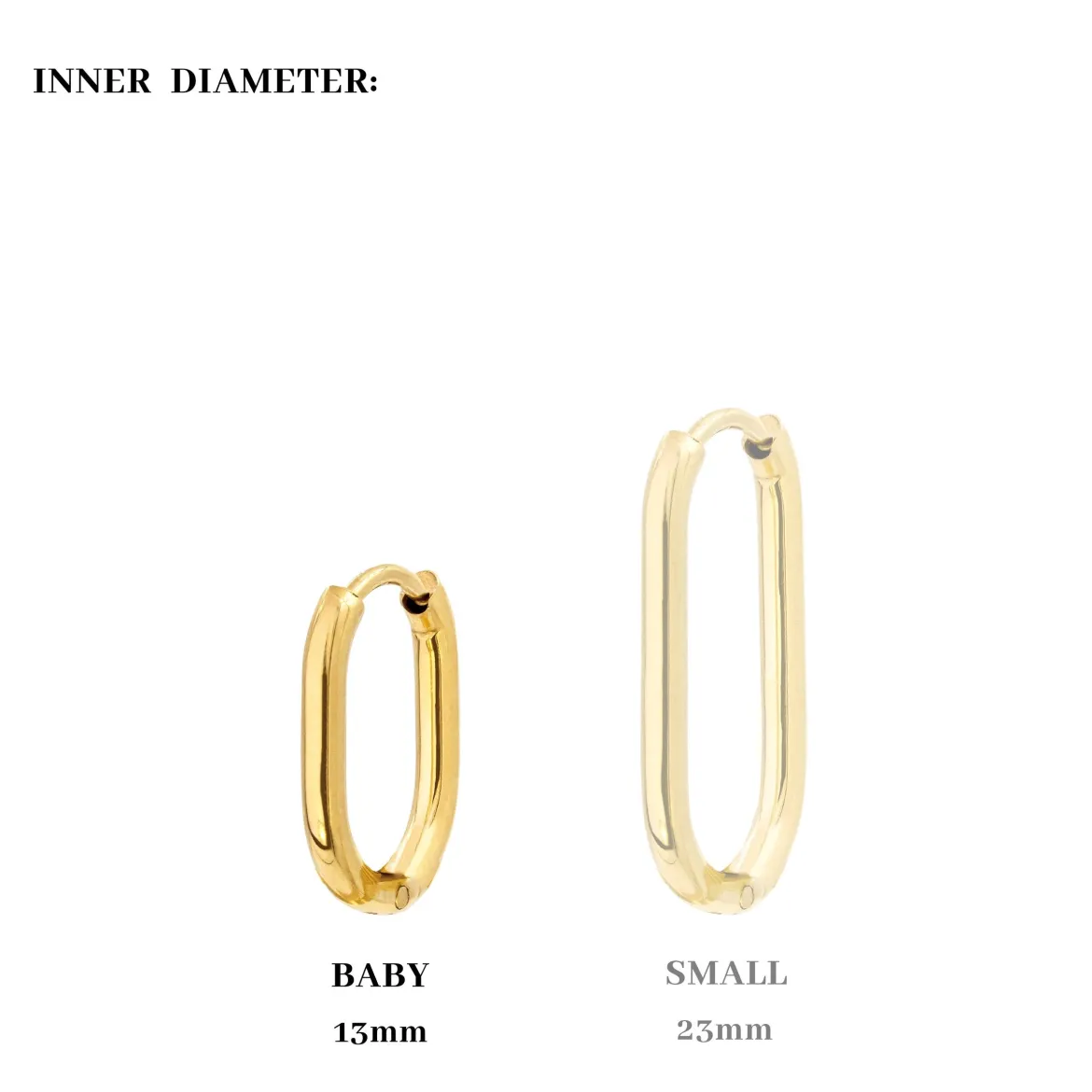 Oval Hoops Baby Gold