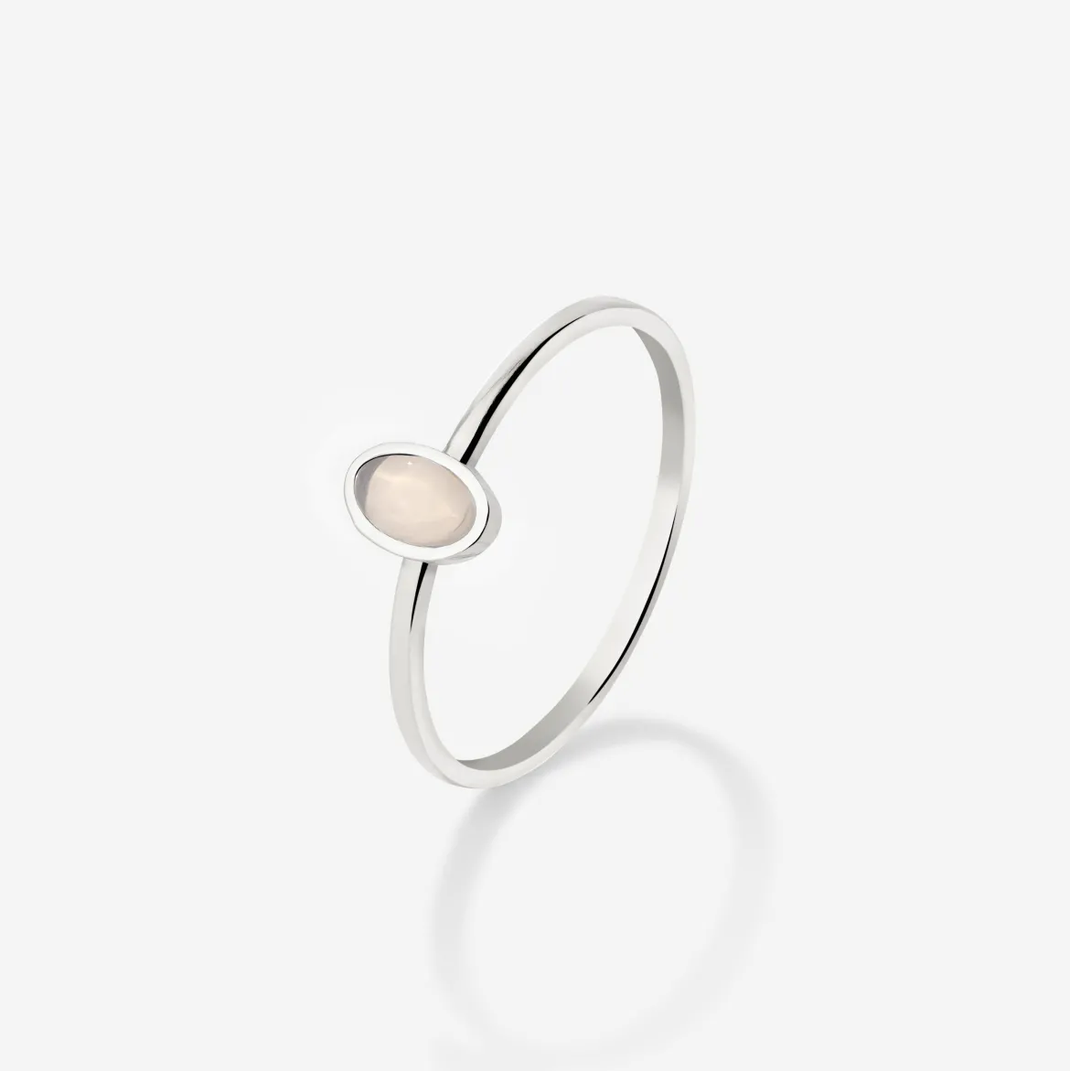 Oval Ring Silber