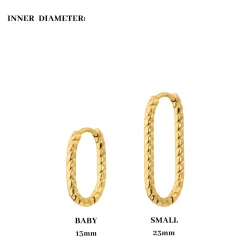 Oval Twisted Hoop Bundle Gold
