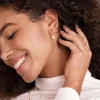 Oval Twisted Hoops Baby Gold
