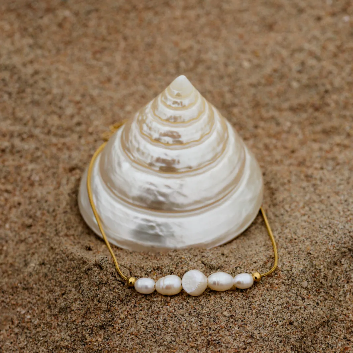 Pearlessence Anklet Silber