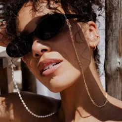 Pearly Sunglasses Chain Gold