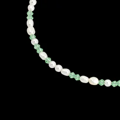 Perlita Verde Necklace Silber