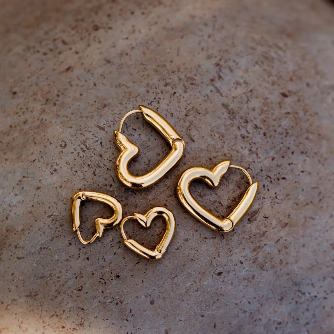 Phat Heart Hoop Bundle Gold