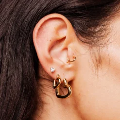 Phat Heart Hoops Large Roségold