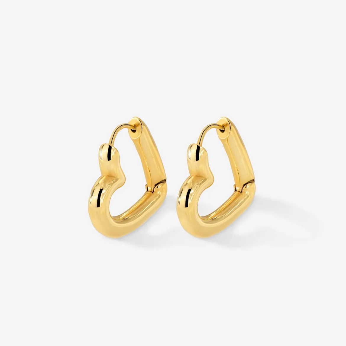 Phat Heart Hoops Small Gold