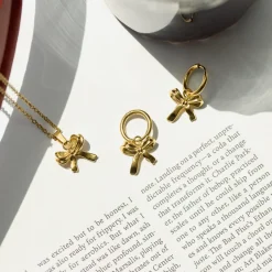 Pretty Ribbon Hoop Set Small Roségold