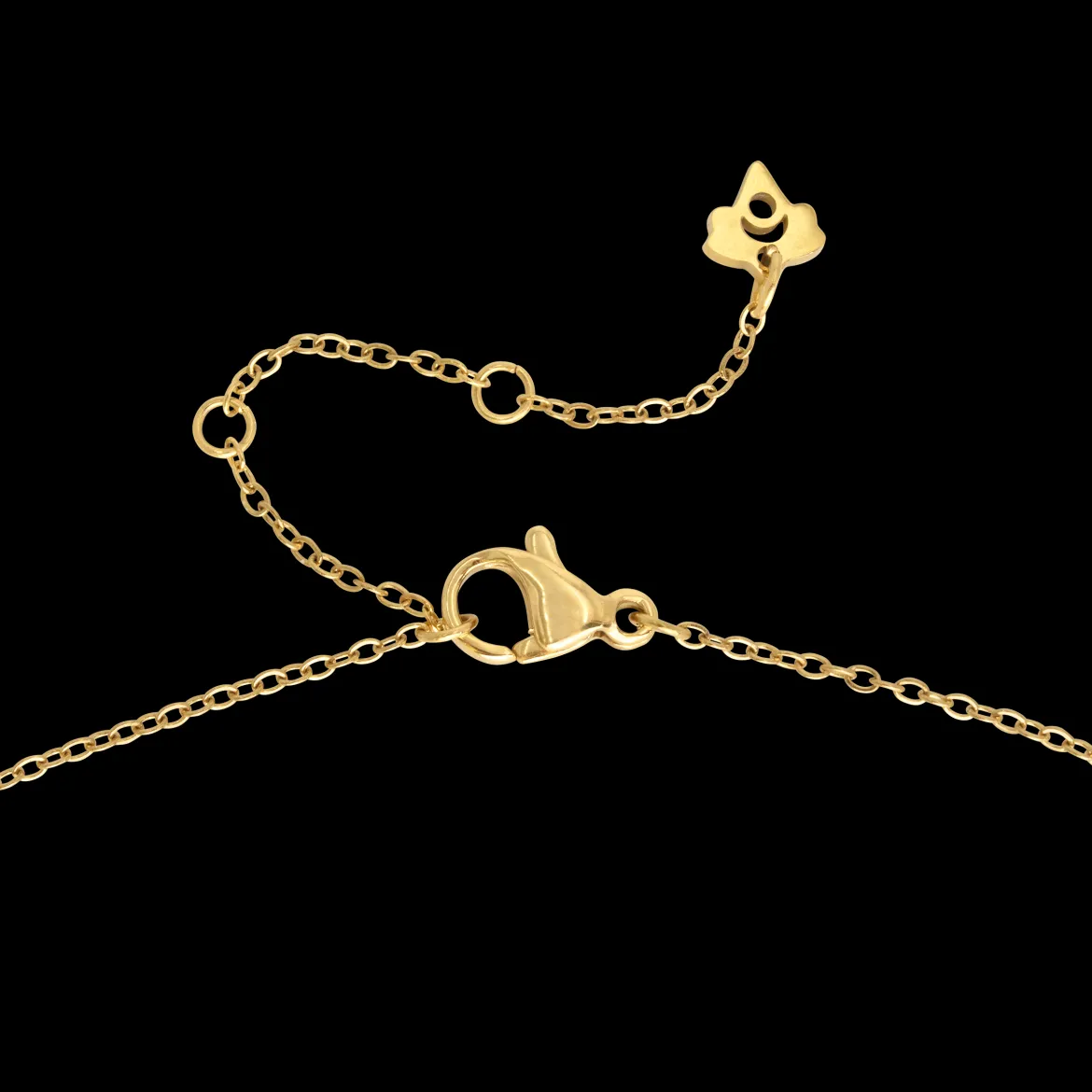 Pretty Ribbon Necklace Gold
