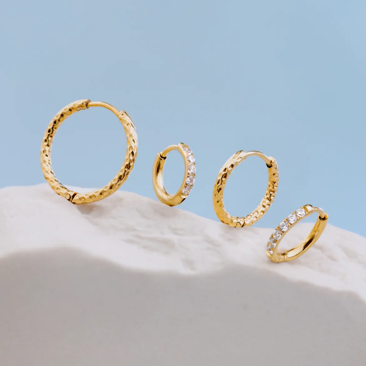 Prism Hoops Small Gold