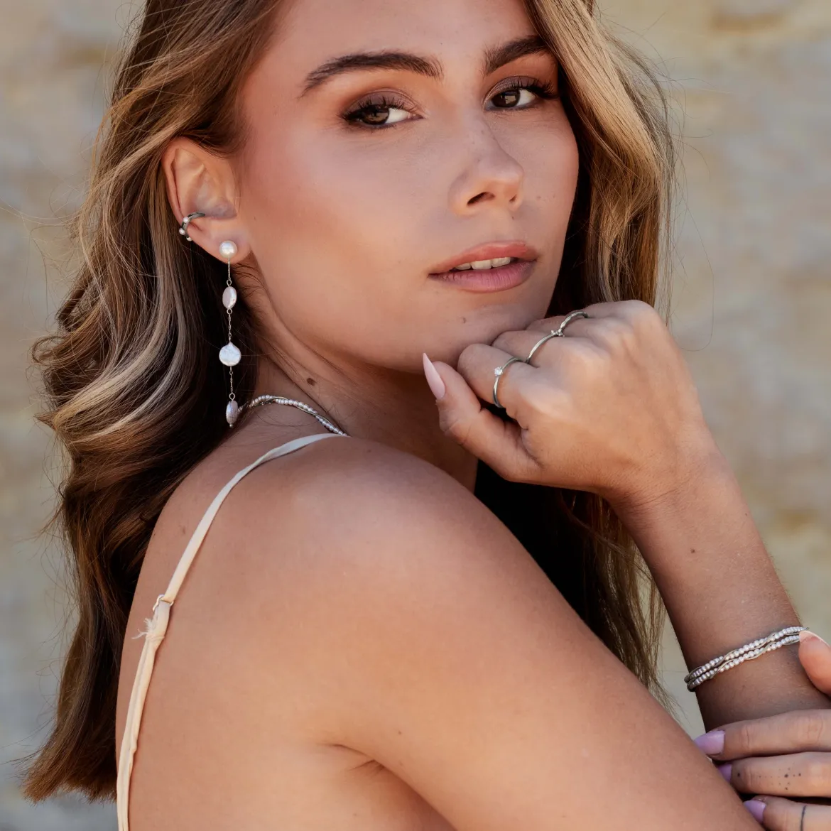 Pure Love Pearl Earrings Silber