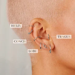 Radiant Click Piercing Silber