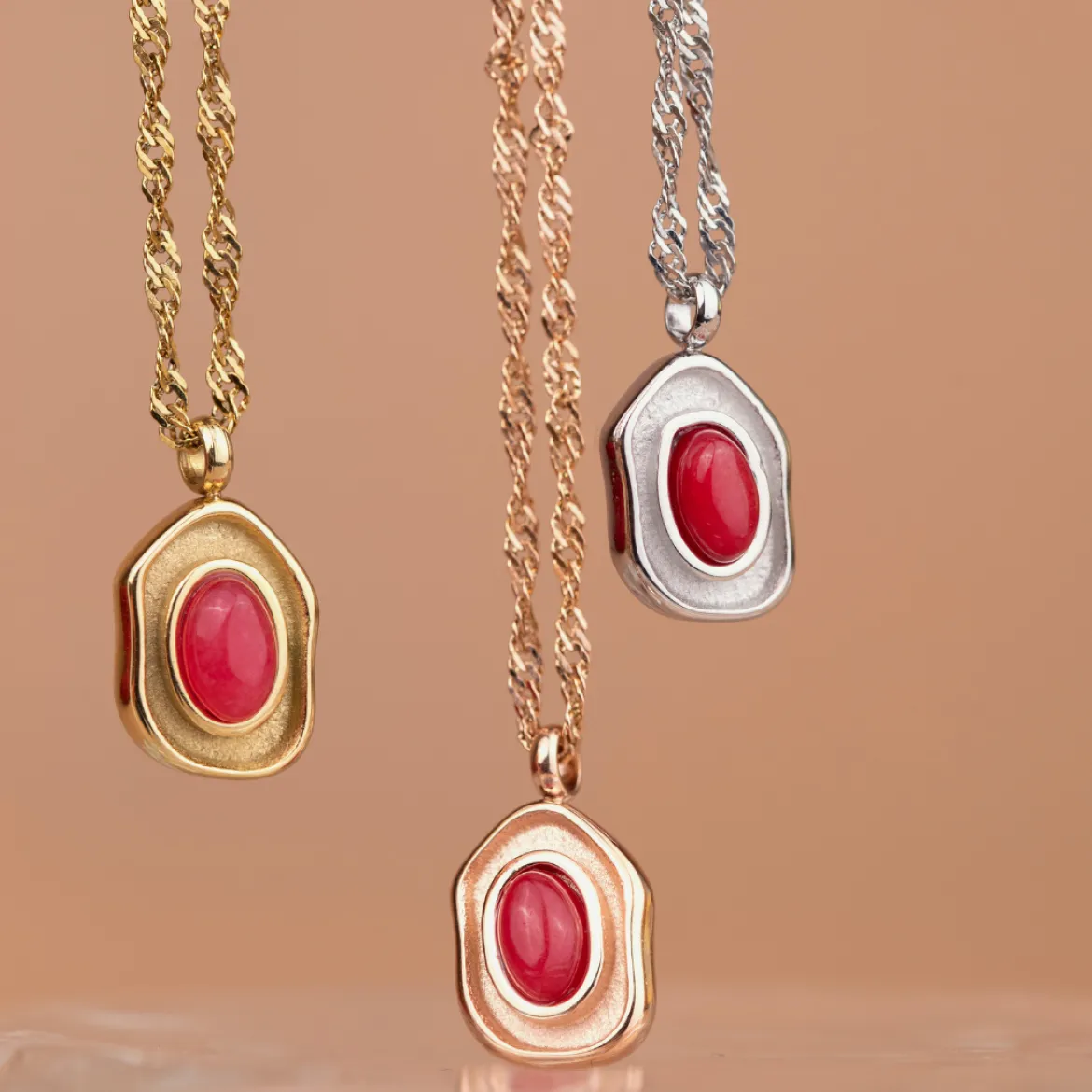 Scarlet Treasure Necklace Roségold