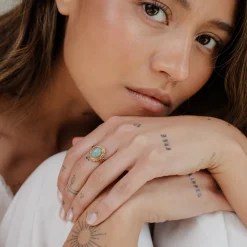 Sea Glass Ring Roségold