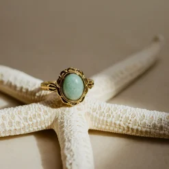 Sea Glass Ring Roségold