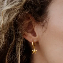 Sea Star Hoop Set Small Gold
