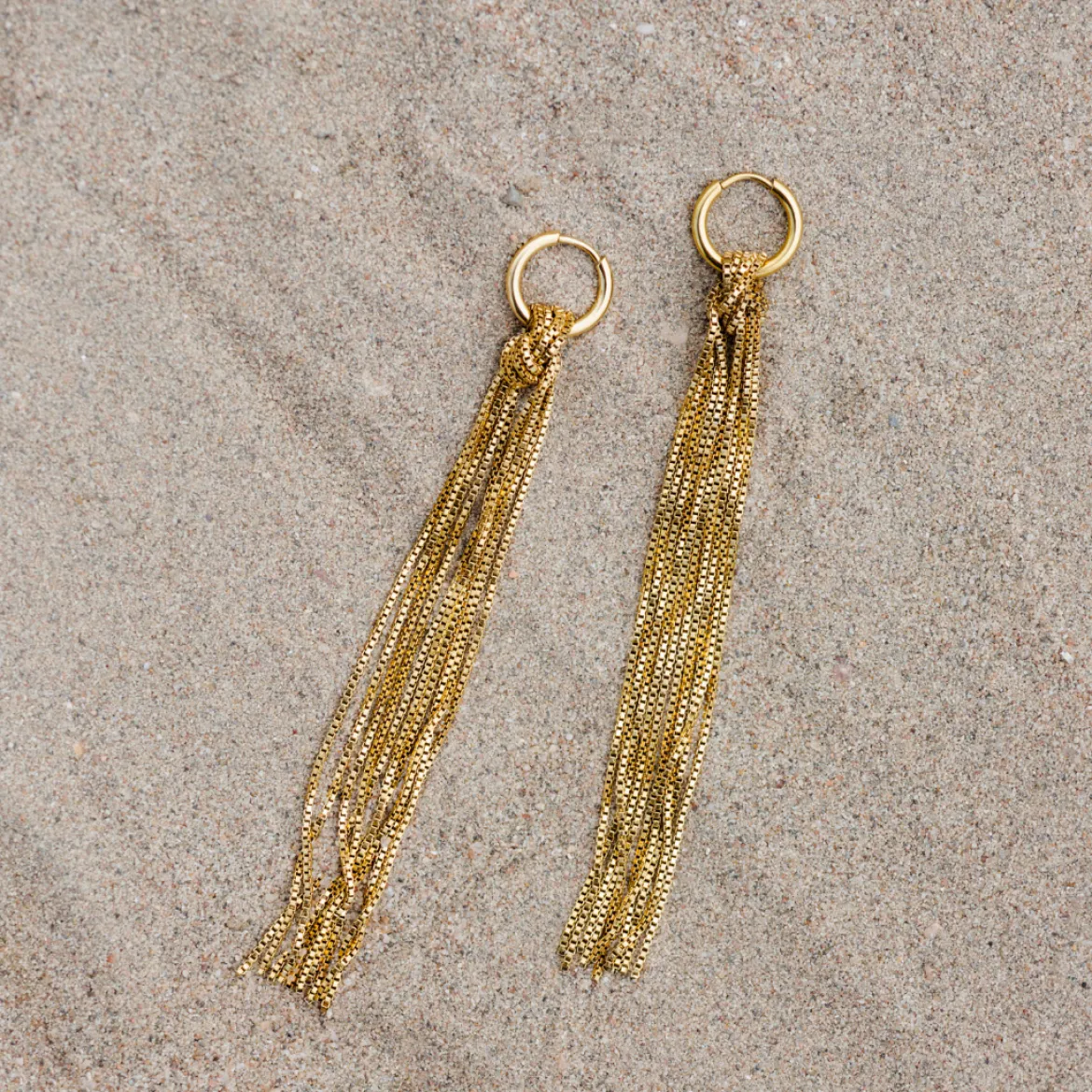 Sea Strands Hoop Set Small Silber