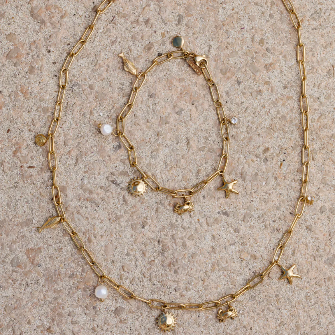 Seaside Treasures Necklace Roségold